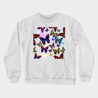 Assorted Colours Of Butterflies Crewneck Sweatshirt